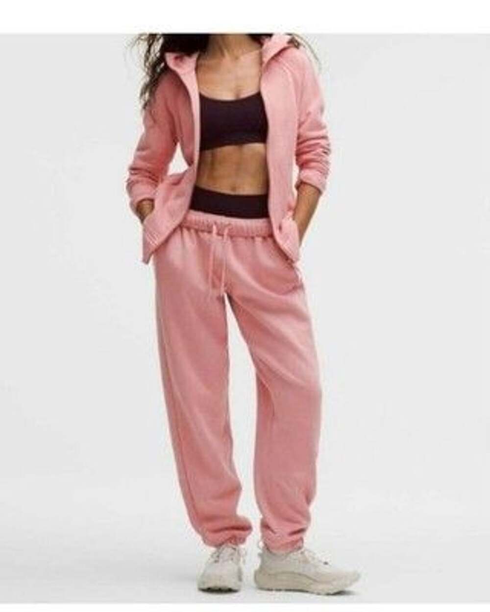 170 Lululemon Scuba Mid-Rise Oversized Jogger Regular Tea Rose Pink Large NWT